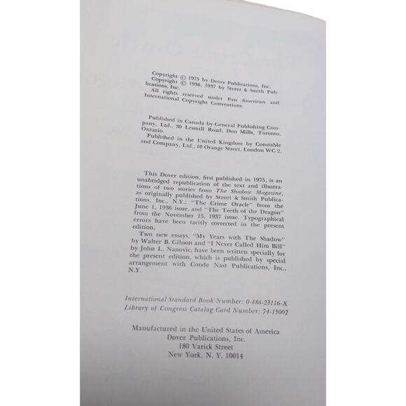 THE CRIME ORACLE & TEETH OF THE DRAGON: TWO ADVENTURES OF THE SHADOW - 1975 - Picture 5 of 10